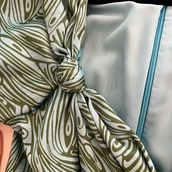 Cinq à Sept Blue and Green Midi Dress - Picture 5 of 5